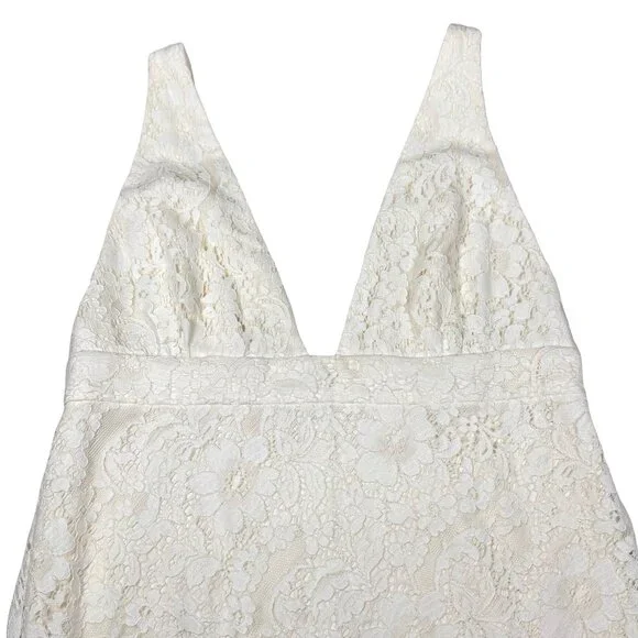 New Reformation Aigio Dress Size 10 Lace Maxi White Wedding Event Prom Timeless - Picture 9 of 16